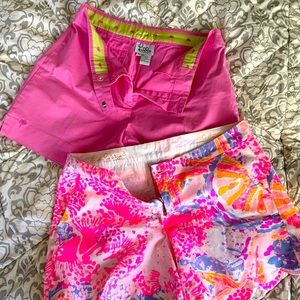 Lilly Pulitzer shorts two pair size 10